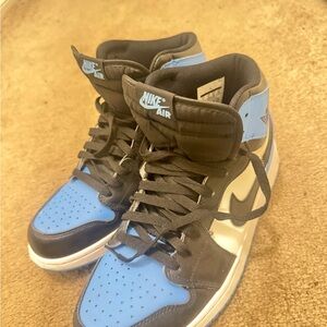 Nike Air High-Top Blue and Black Sneakers